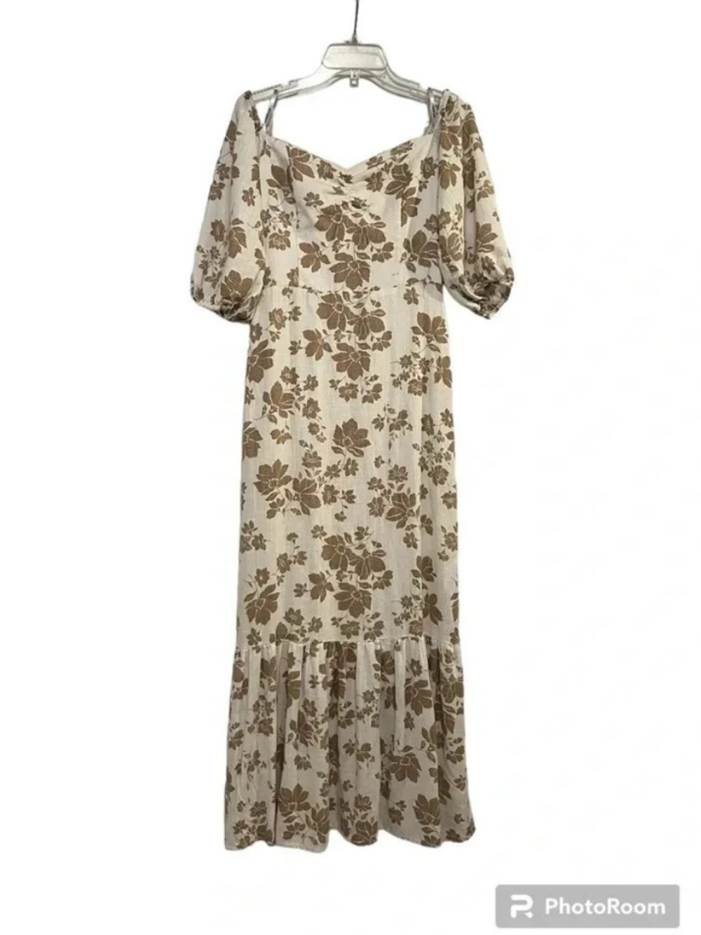 Studio F Floral Off Shoulder Maxi Dress Sz 6